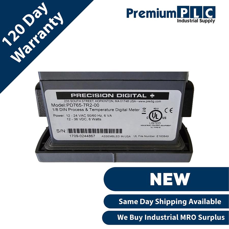 Used NEW PRECISION DIGITAL PD765-7R2-00 1/8 DIN PROCESS & TEMPERATURE DIGITAL METER