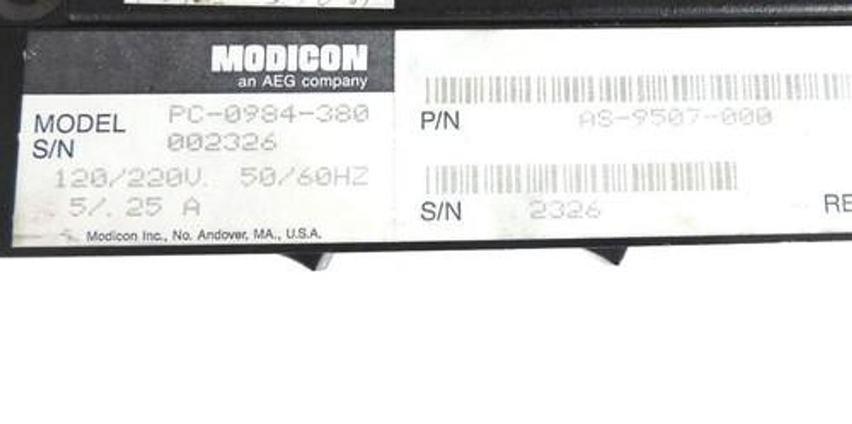 Used MODICON PC-0984-380 CONTROL MODULE PN AS-9507-000 PROM AS-C950-001 ID 1003