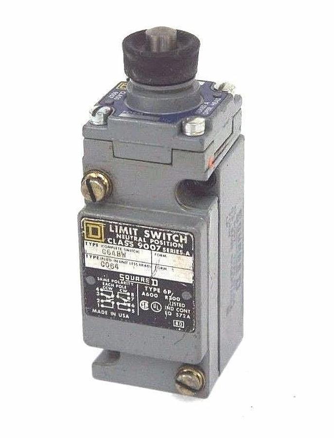Used SQUARE D 9007-C64BW LIMIT SWITCH 900T-CT-64 RECEPTACLE 9007 TYPE E HEAD SER A