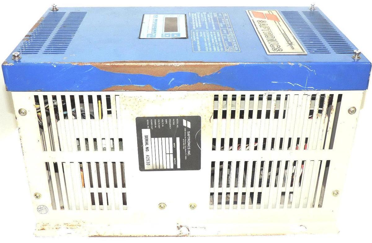 Used SAFETRONICS CIMR-H2.2G2-E-10 DRIVE 460V MFR. CODE E480861, CIMRH22G2E10
