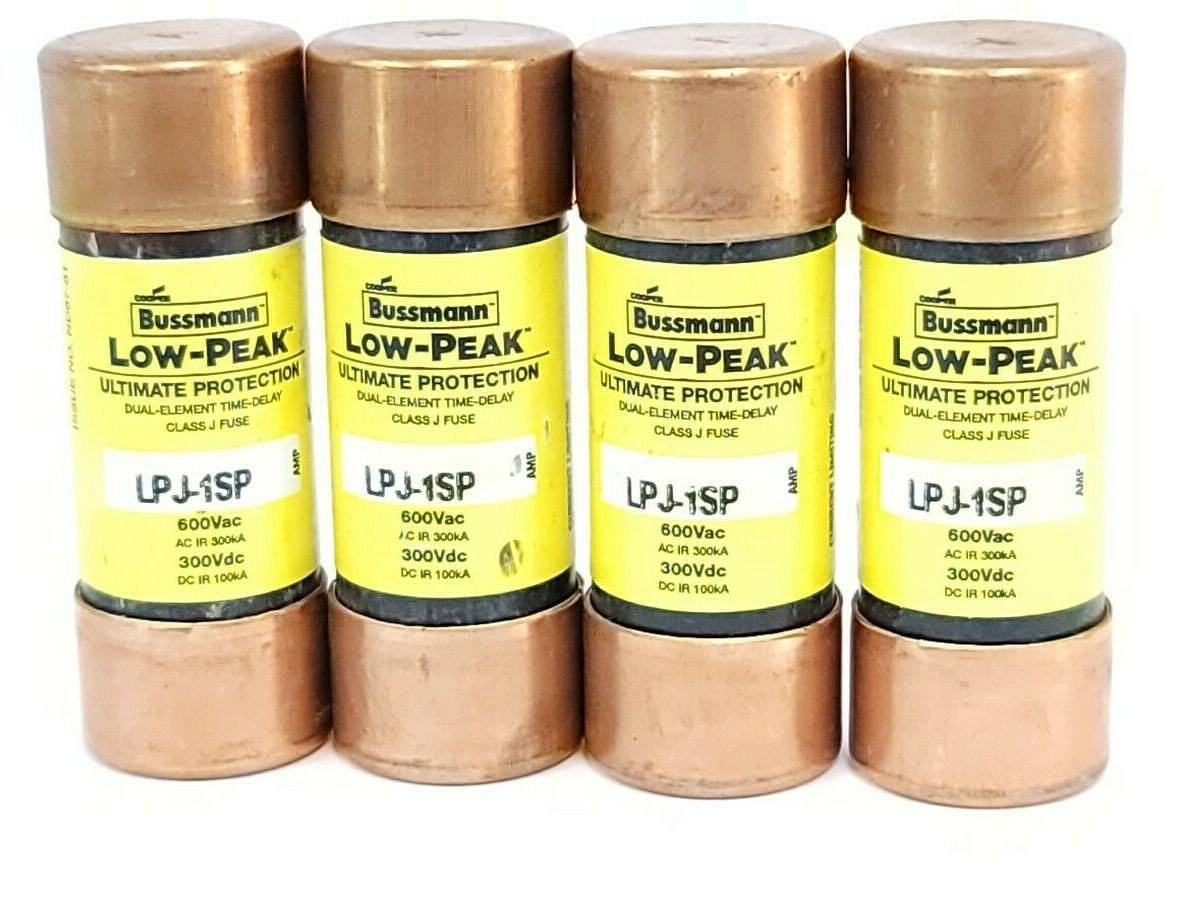 Used LOT OF 4 NEW BUSSMANN LPJ-1SP LOW-PEAK CLASS J FUSES LPJ1SP