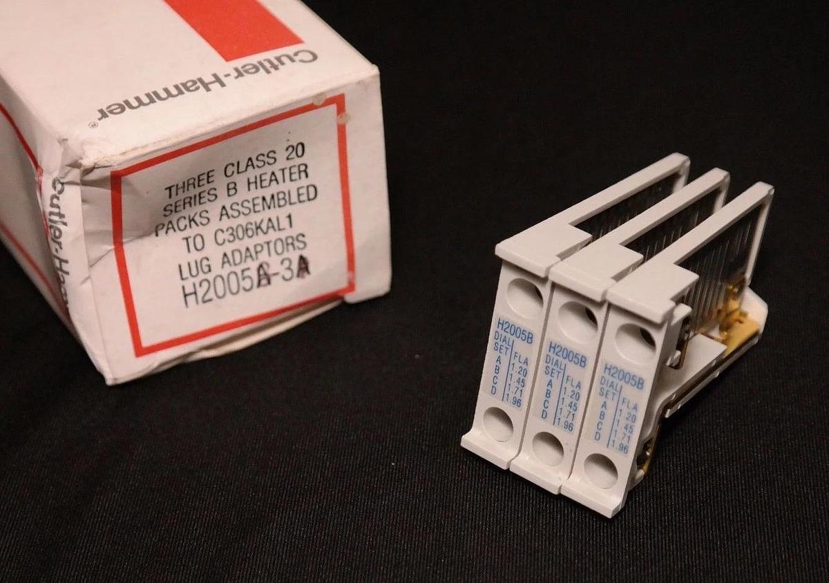 Used BOX OF 3 NEW CUTLER-HAMMER H2005B HEATER ELEMENTS FREEDOM SERIES 1.20-1.96 AMP