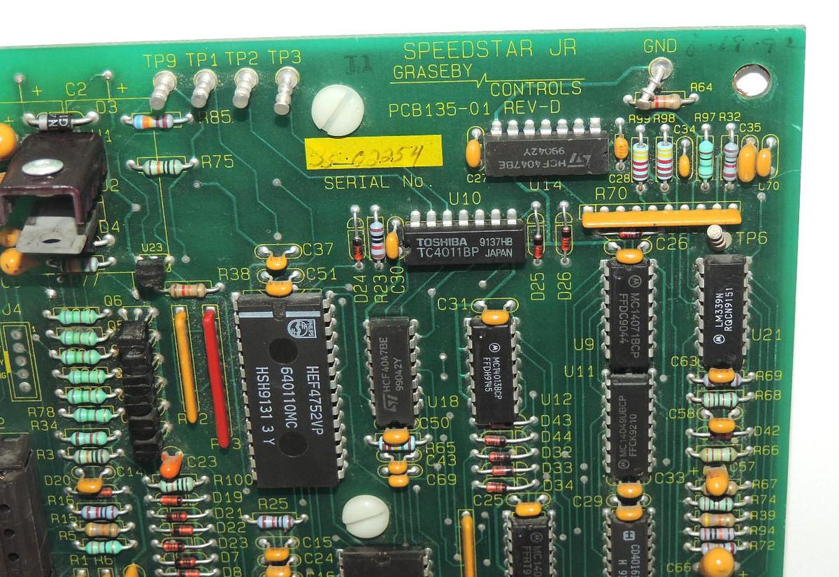 Used SPEEDSTAR JR GRASEBY CONTROLS PCB135-01 PC BOARD ASSEMBLY REV. D