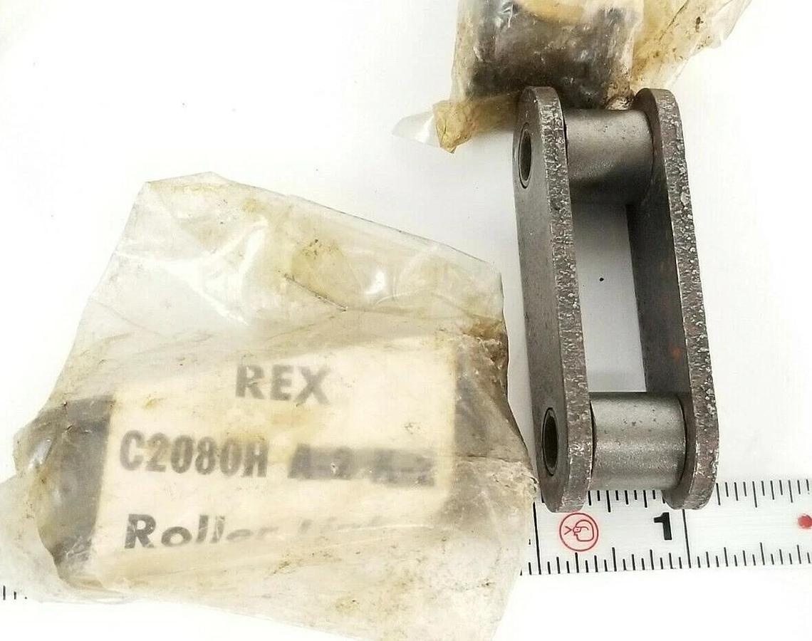 LOT OF 11 NEW REX LINK-BELT C2020H CHAIN ROLLER LINKS