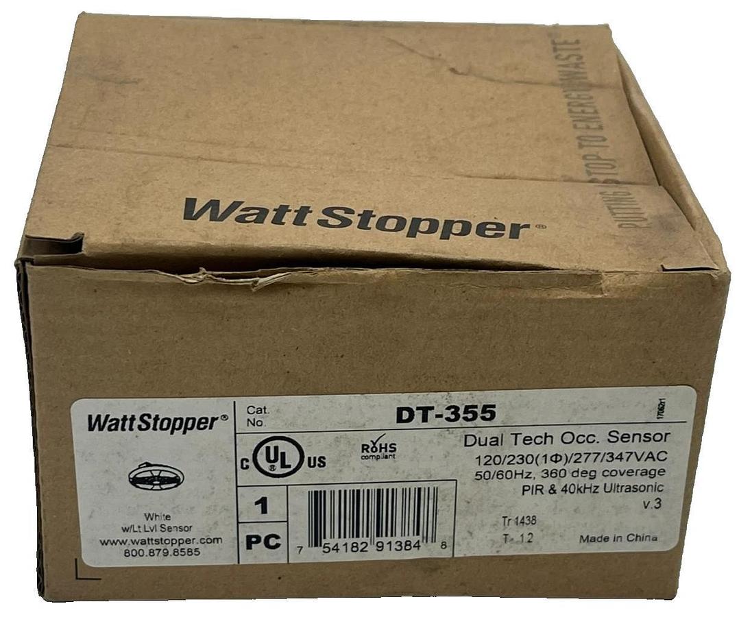 WATTSTOPPER DT-355 Dual Tech Occupancy Sensor Ceiling Mount PIR/Ultrasonic 24VDC