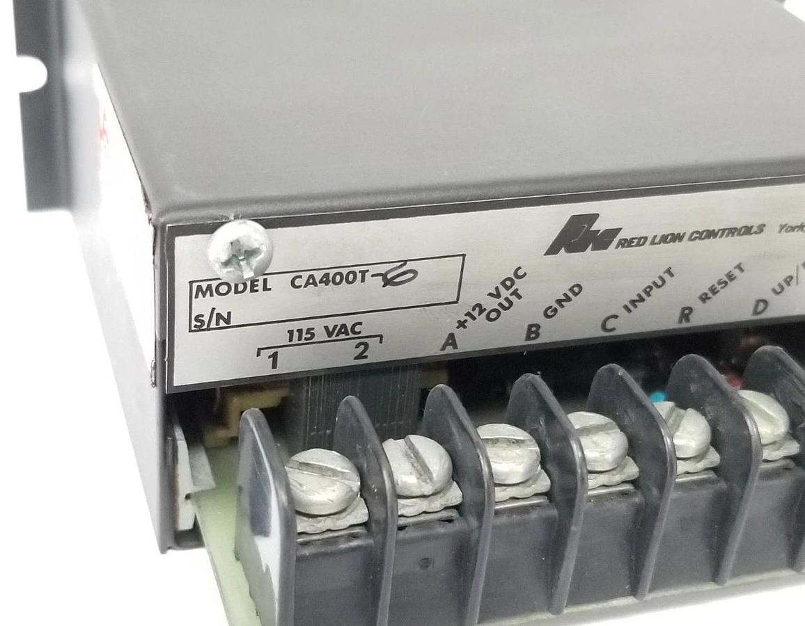 Used RED LION CONTROLS CA400T-6 TOTALIZER MODEL: 401 115VAC 12VDC OUT CA400T6
