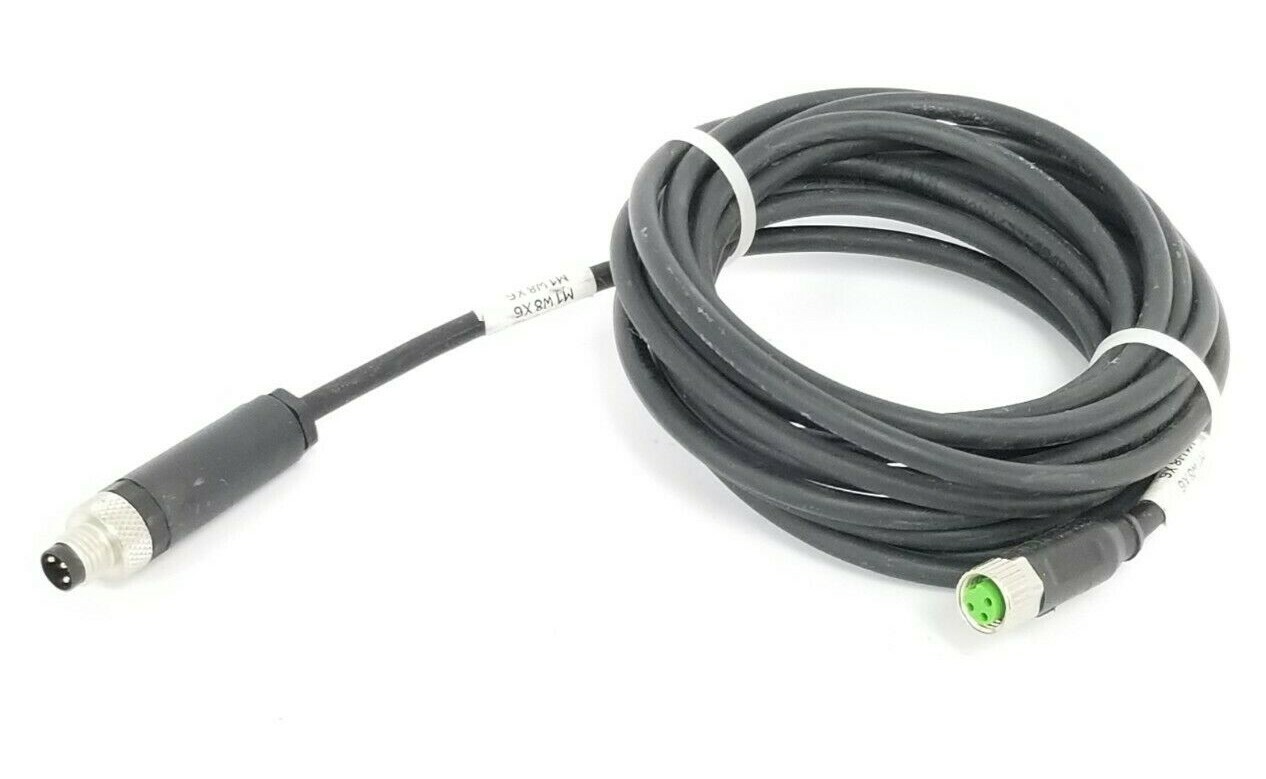 Used MURRELEKTRONIK 7000-08041-6300300 M8 3PIN M/F CONNECTOR CABLE 7000080416300300