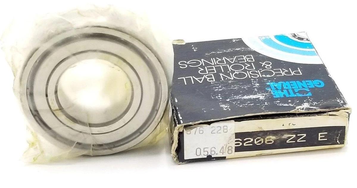 Used NIB GENERAL BEARING 6206ZZE GENERAL BEARING 6206-ZZ-E