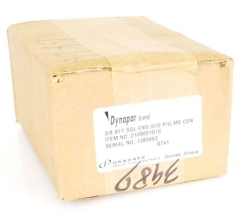 Used FACTORY SEALED DANAHER DYNAPAR 2106001010 ENCODER 3/8 SFT SGL END W/O P/U MS CON