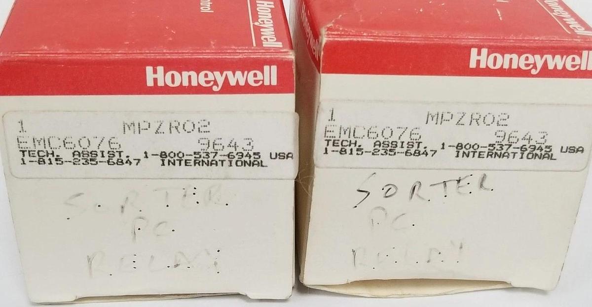 Used LOT OF 2 NIB HONEYWELL MPZR02 RELAYS EMC6076 9643 NC2D-JP-DC48V