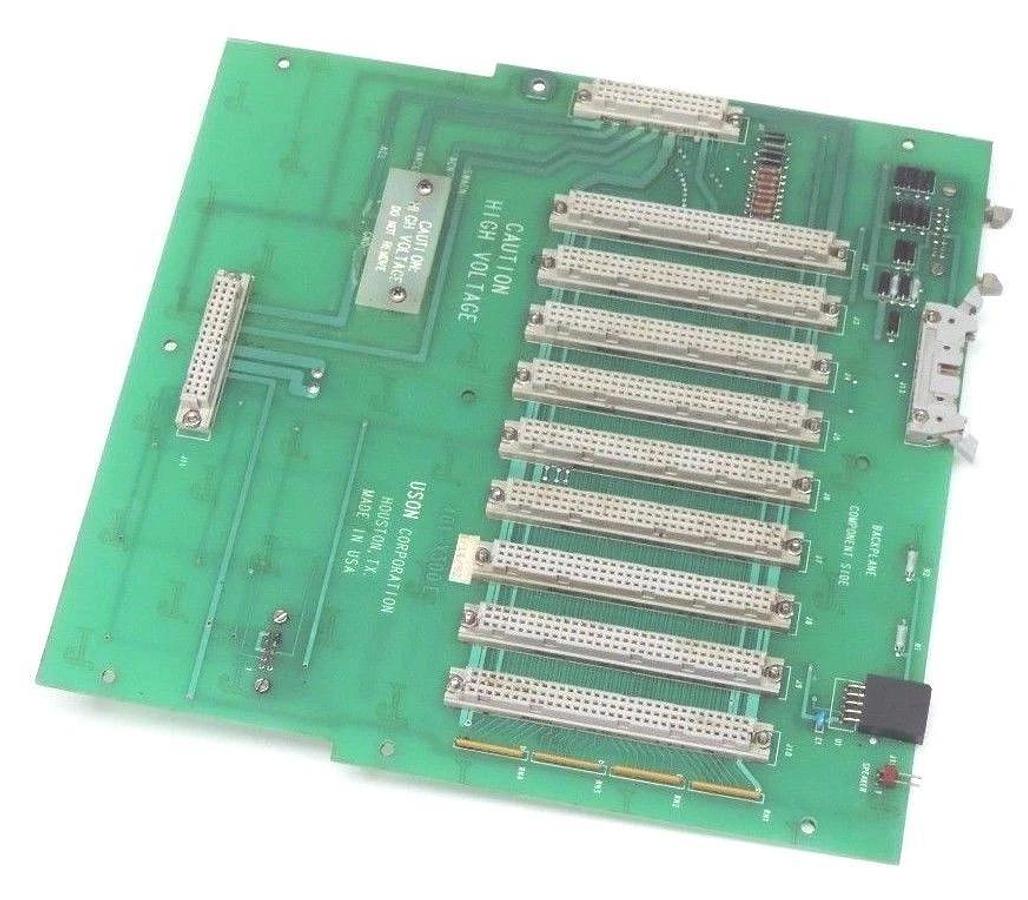 Used USON CORP. 401-X300E BACKPLANE BOARD, 401X300E, 401-X300 E (FOR PARTS)