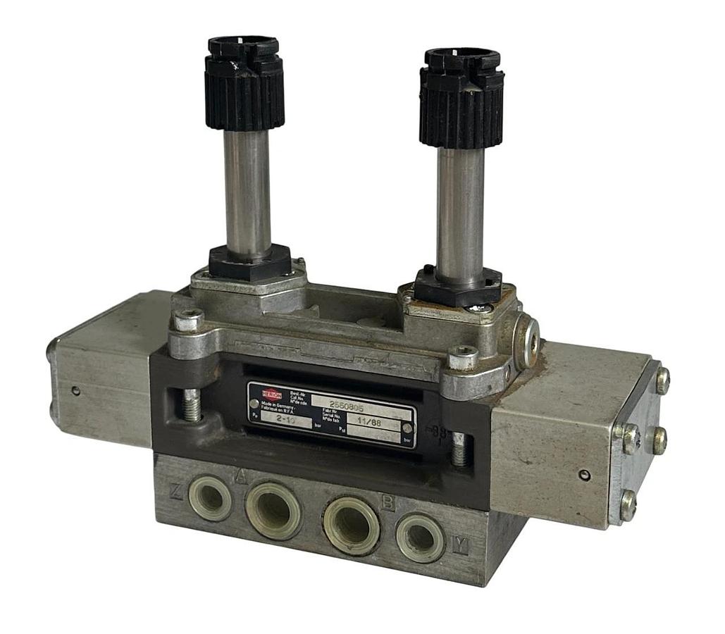 NEW HERION TECHNOMATIC 2550805 DOUBLE SOLENOID VALVE 2-10BAR NOS 0566 249