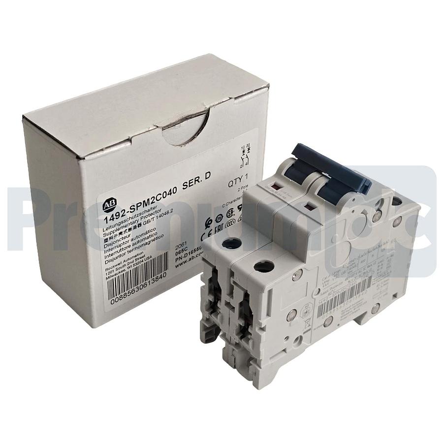 Allen-Bradley 1492-SPM2C040 /D Supplementary Protector 4A 2P Circuit Breaker NEW