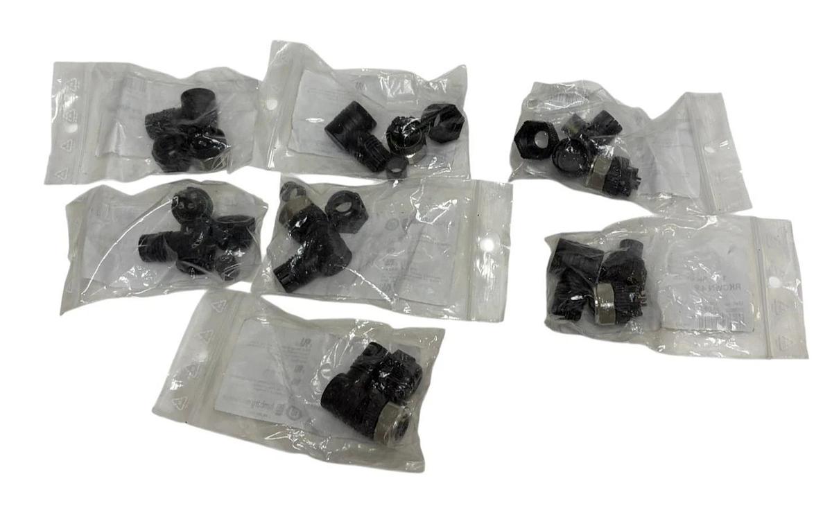 Lumberg RKCWN 4/9 M12 Right Angle 4-Pin Female Connectors 30545 - Lot of 7