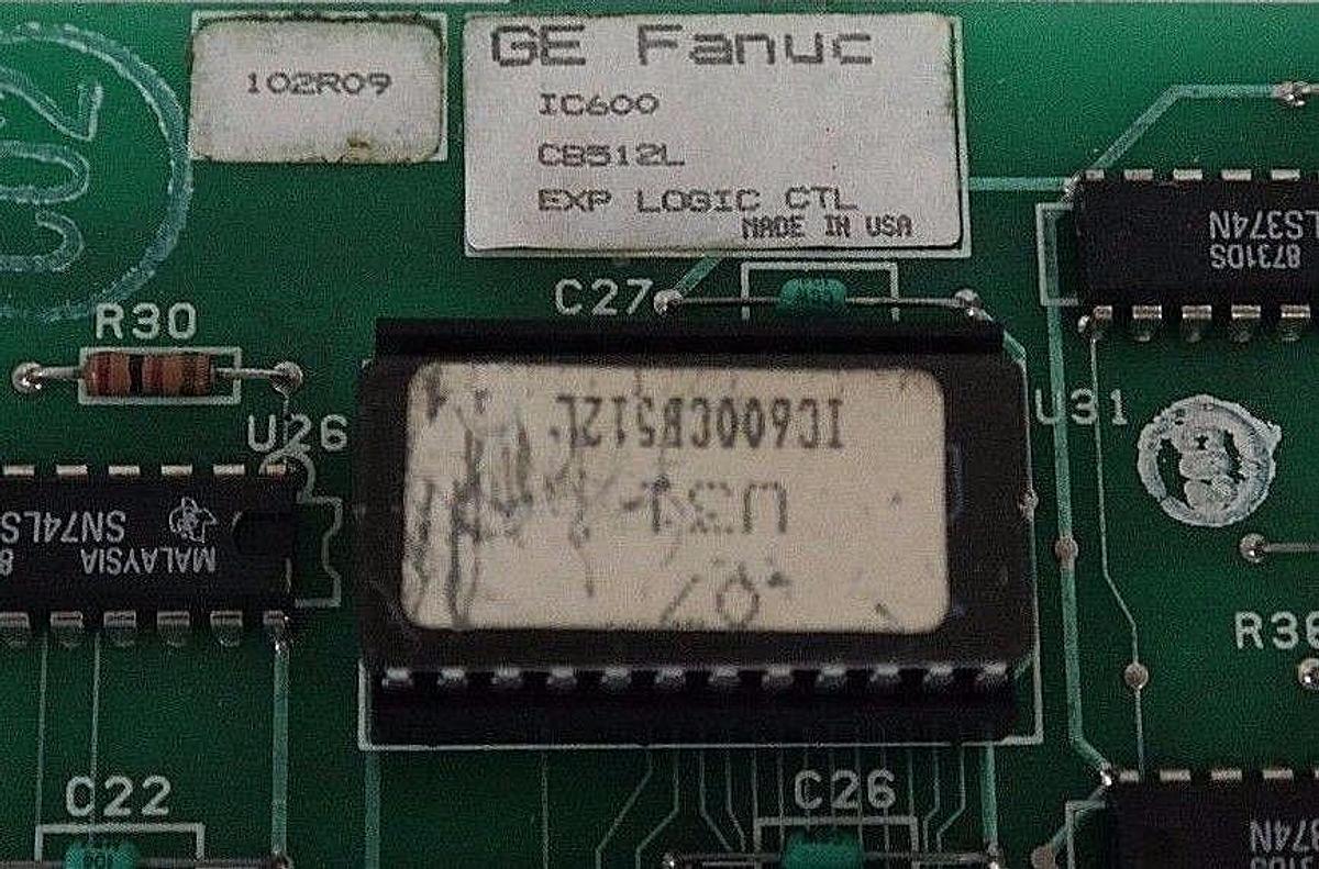 Used GE FANUC IC600CB512L EXPANDED LOGIC CONTROL MODULE 44A297094-G02