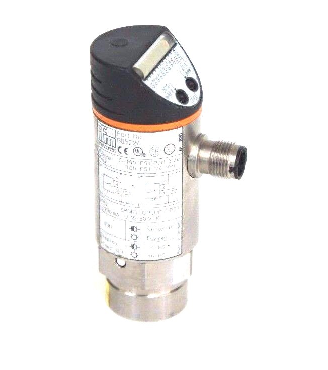 Used IFM EFECTOR PB5224 PRESSURE SWITCH LIQ/GAS 0-100PSI 1/4" NPT