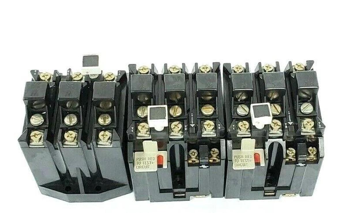 Used LOT OF 3 ALLEN-BRADLEY 592-JOV16 SER. A OVERLOAD RELAYS 3POLE, 120-600VAC