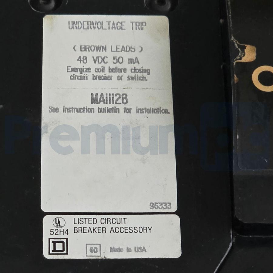 Used Square D MHL36100031DC1680 | MHL361000 1000A 3-Pole Circuit Breaker w/Trip USPI