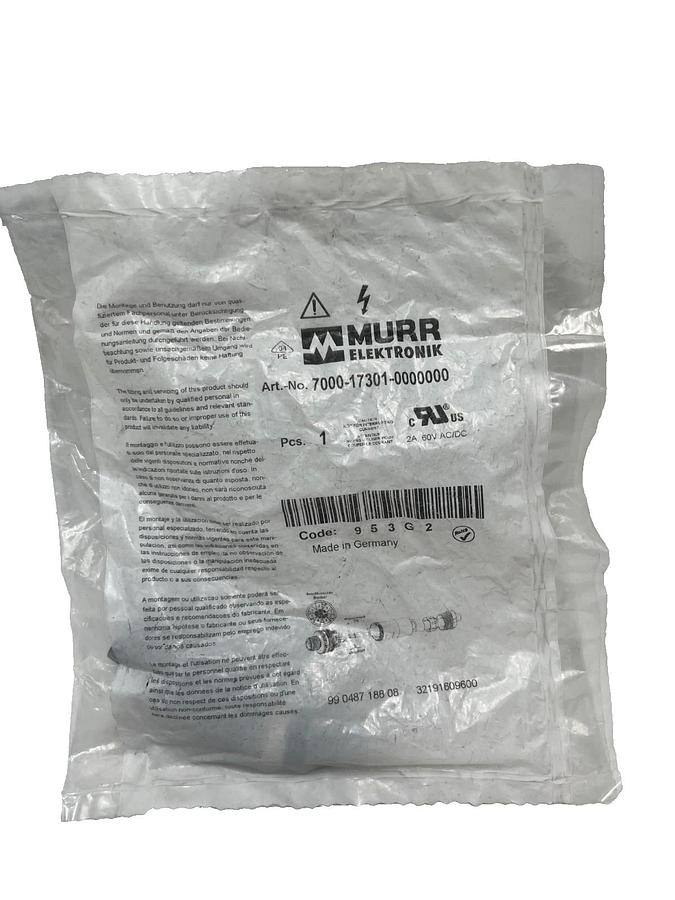 Used Murr Elektronik 7000-17301-0000000 M12 Male Connector 8-Pin A-Code IP67, NSMP