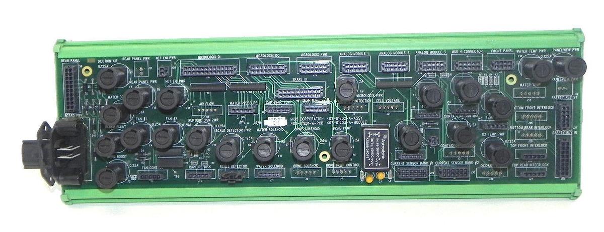 Used MIOX CORPORATION 402-01201-A-PCB, 402-01202-A-ASSY, 402-01203-A-MODULE 40201203A