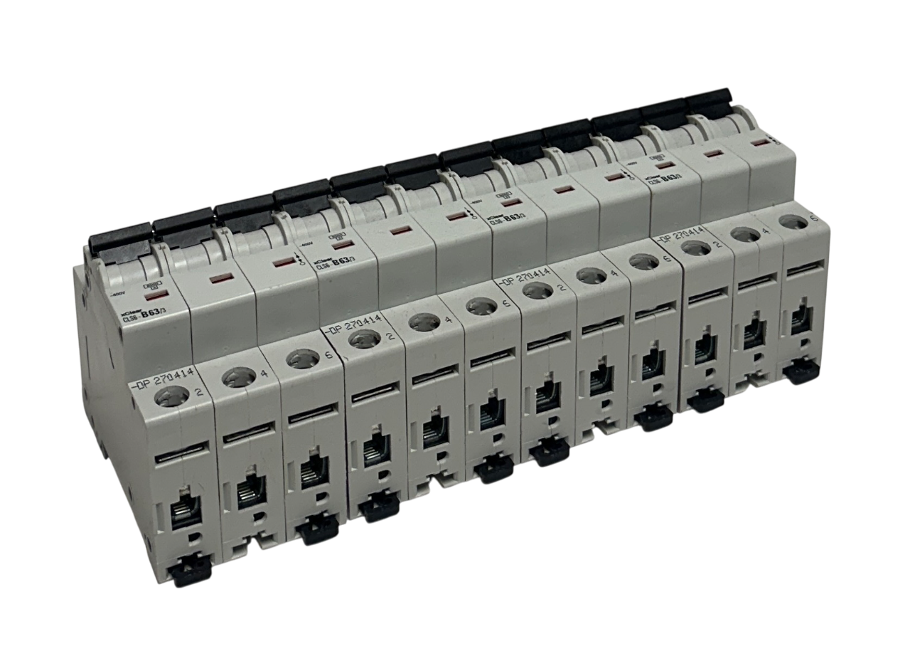 Used 4 EATON CLS6-B63/3-DP / 270414 MOELLER SERIES xCLEAR CIRCUIT BREAKERS 63A USNP