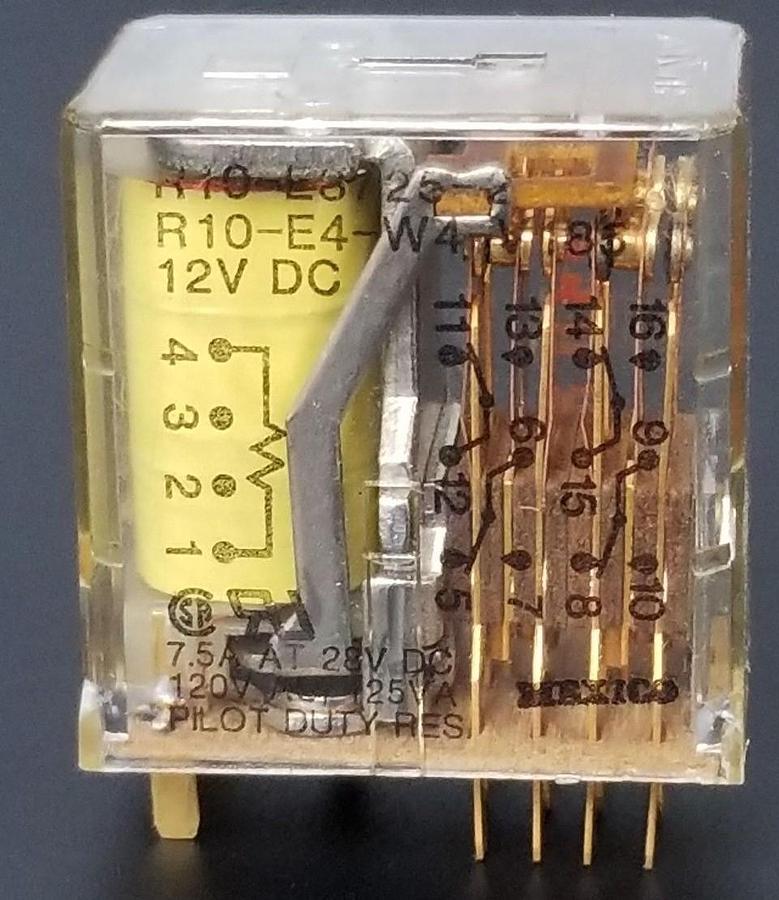 Used AMF POTTER & BRUMFIELD R10-E3725-2 RELAY R10-E4-W4-V185, 12VDC