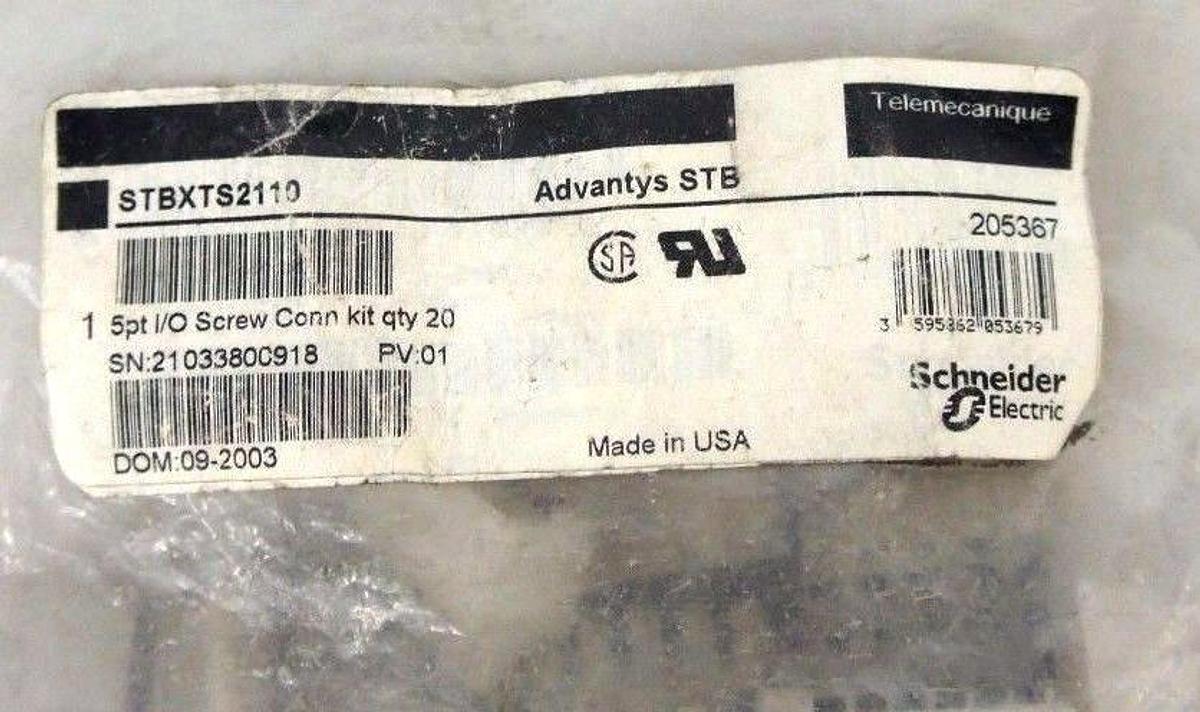 Used LOT OF 26 NEW TELEMECANIQUE STBXTS2110 5PT I/O SCREW CONNECTORS