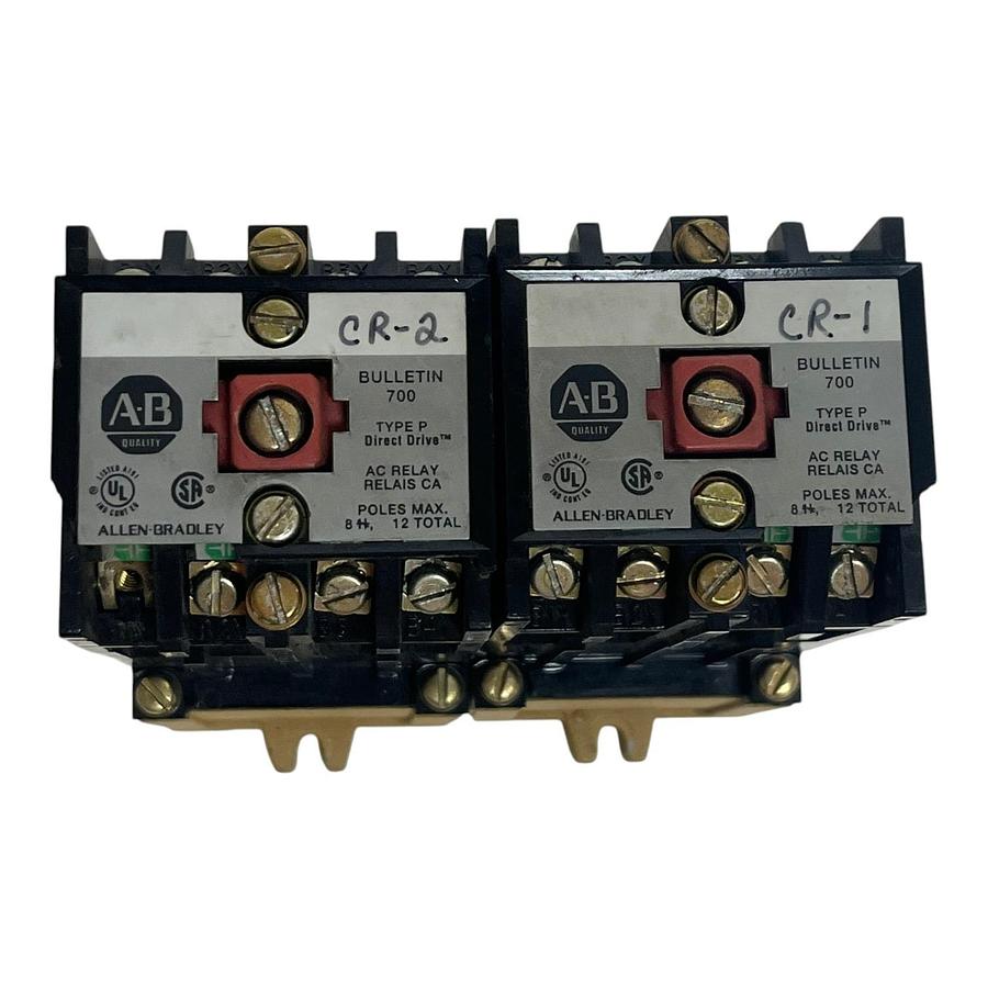 Used Lot of 2 Allen-Bradley 700-P440A1 AC Relay Bulletin 700 Type P 110/120V