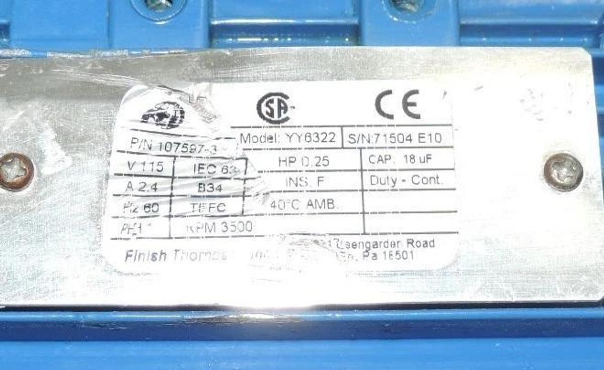 Used FINISH THOMPSON DB5P-T-E-M613 MAGNETIC DRIVE PUMP 60 PSI MAX DB5PTEM613