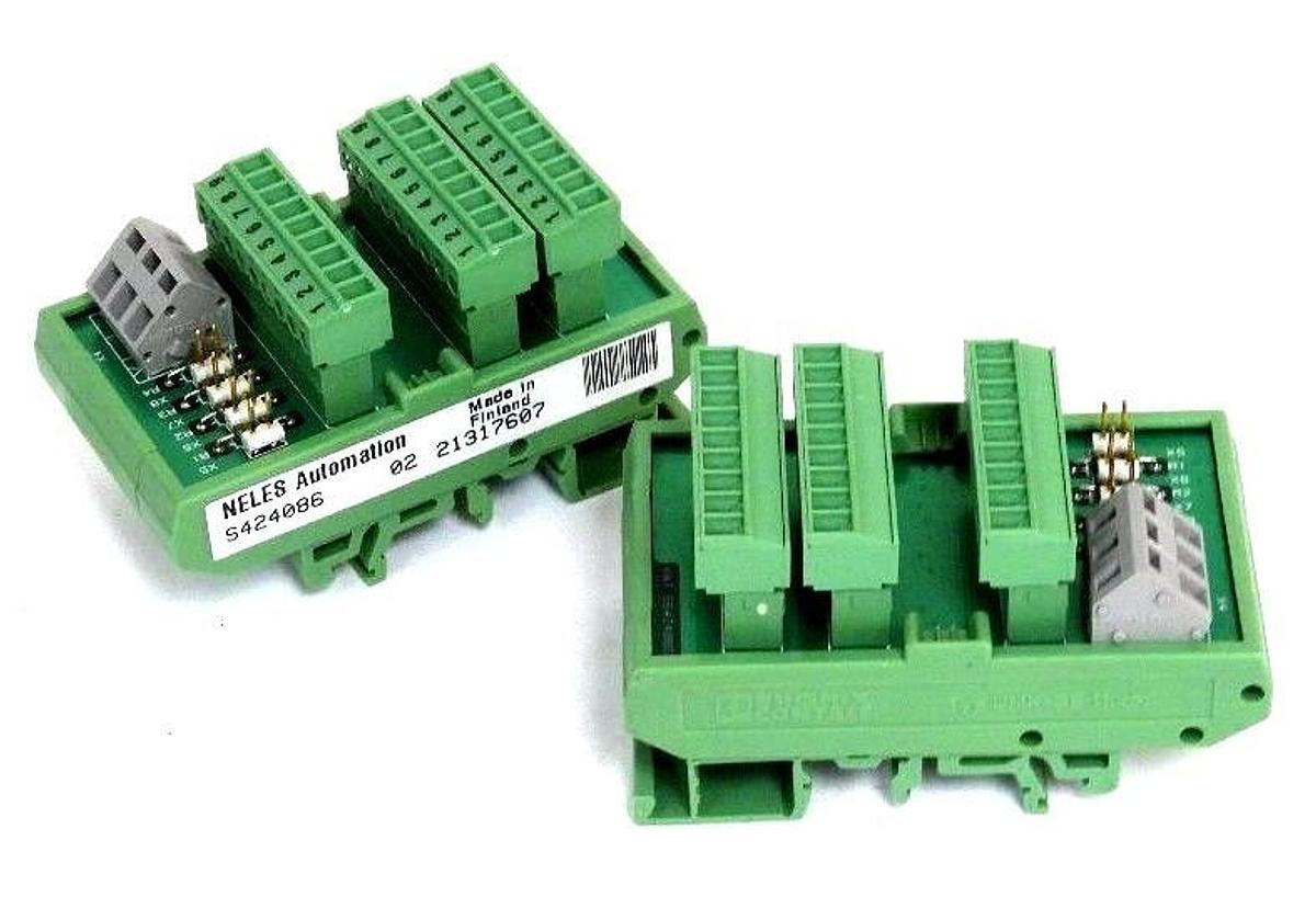 Used LOT OF 2 NEW NELES AUTOMATION S424086 RELAY MODULES