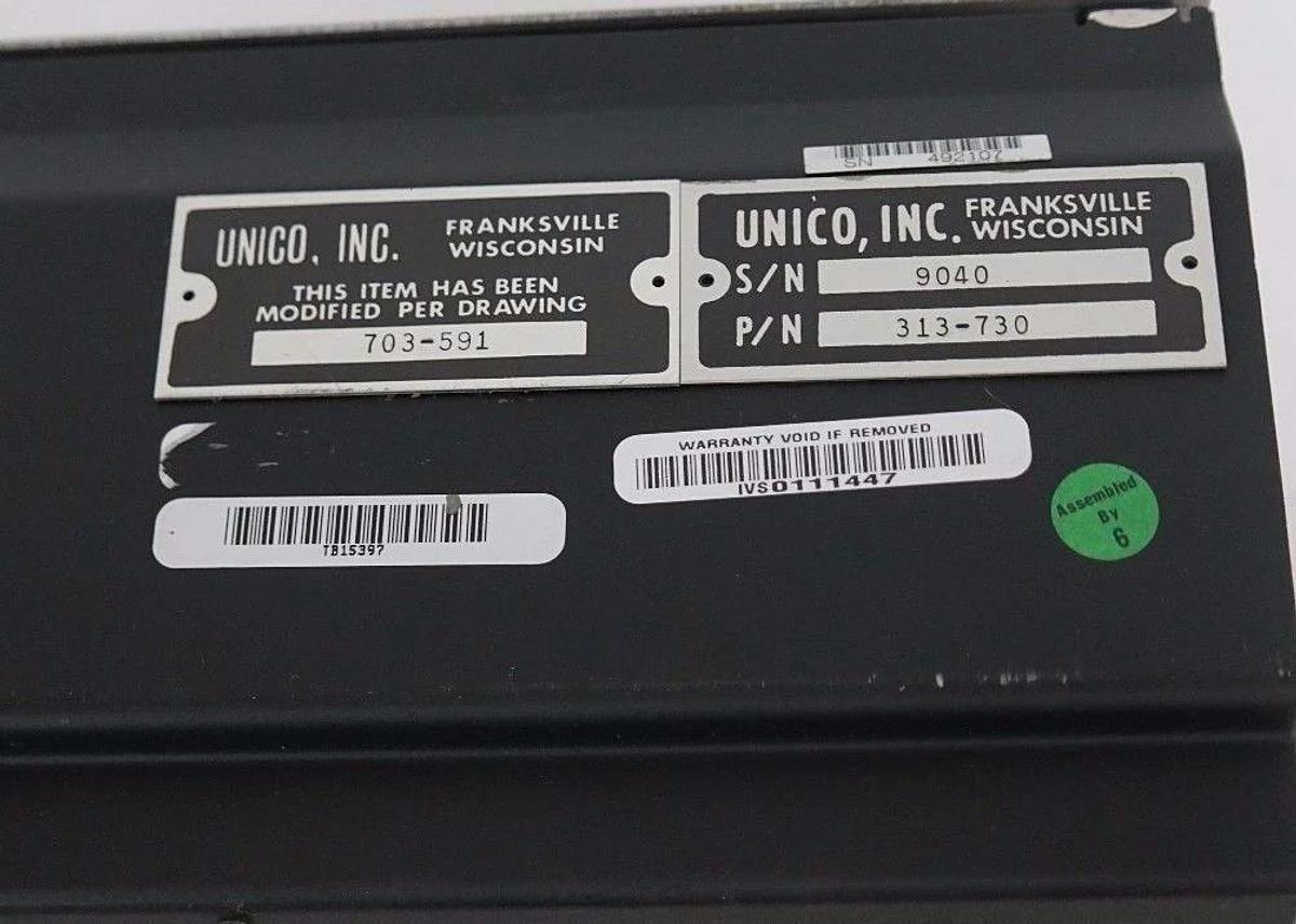 Refurbished REPAIRED UNICO 703-591 RACK 703591, 313-730, 0639-WWW8