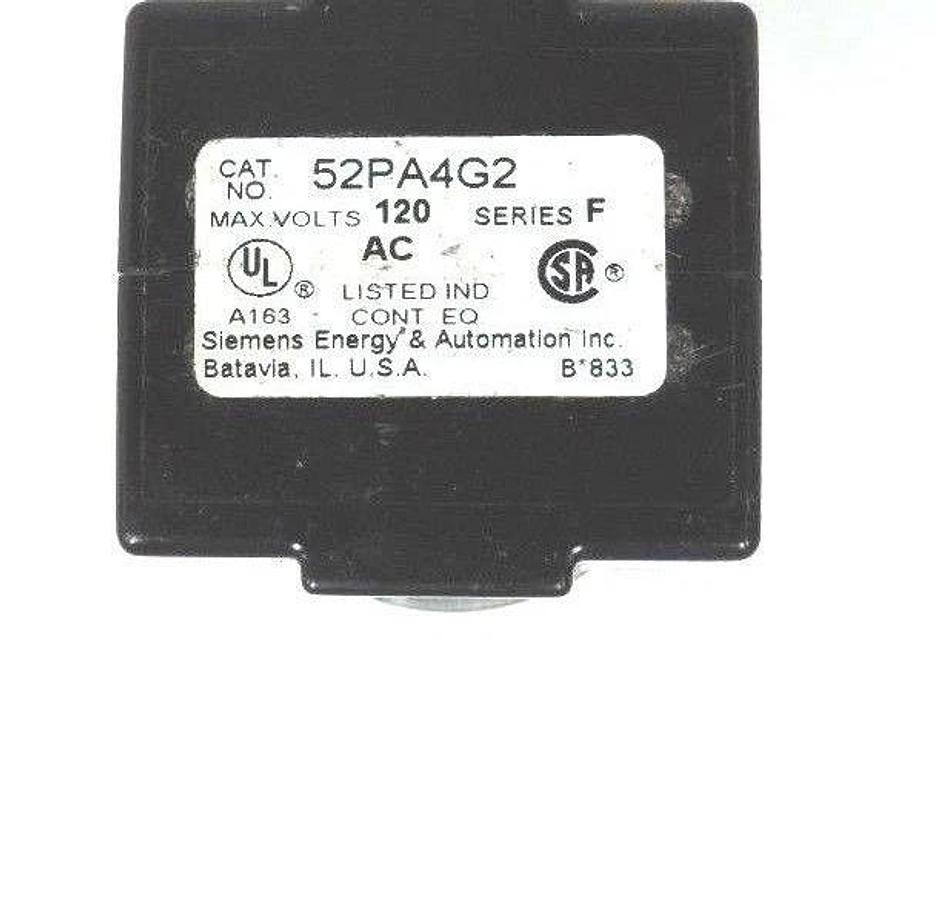 NEW SIEMENS 52PA4G2 PILOT LIGHT SER F 120 VAC RED