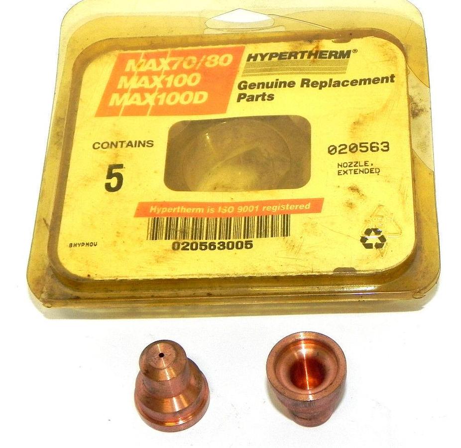 LOT OF 2 NEW HYPERTERM 020563 NOZZLES EXTENDED