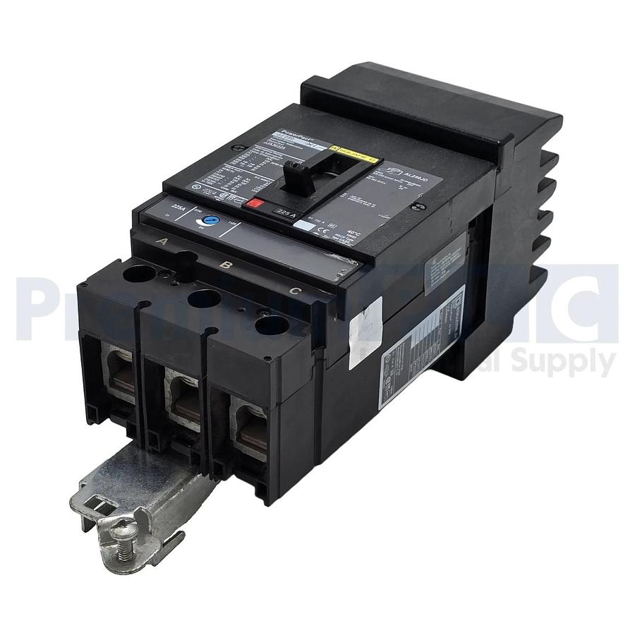 SQUARE D JJA36225 PowerPact JJ 250 CIRCUIT BREAKER 225A, 3-POLE, 600VAC NSNP 785901795681