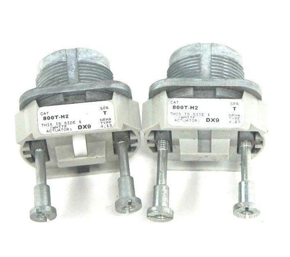 Used LOT OF 2 ALLEN BRADLEY 800T-H2 SELECTOR SWITCHES SER. T