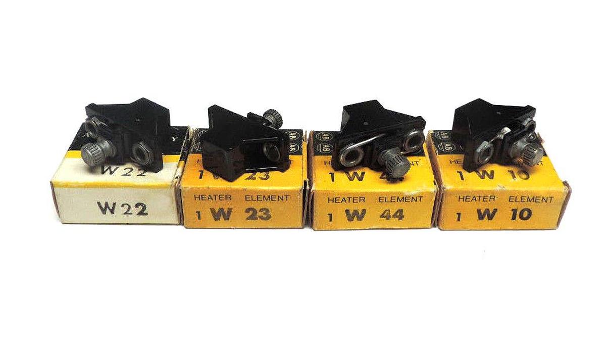 LOT OF 4 NIB ALLEN BRADLEY THERMAL OVERLOAD HEATER ELEMENTS W22 W23 W10 W44