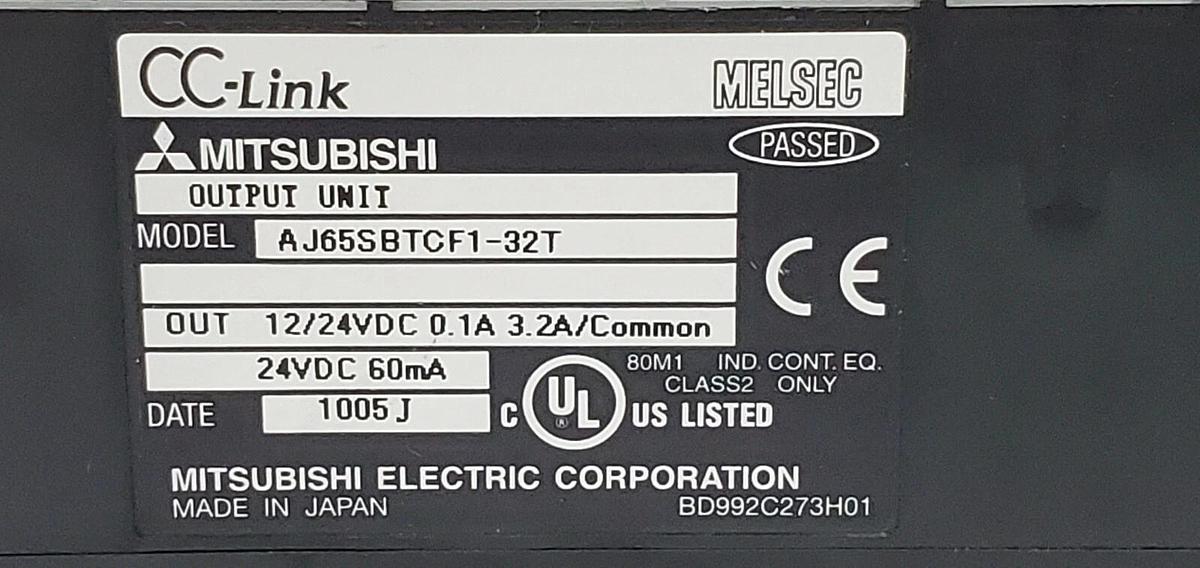 Used MITSUBISHI ELECTRIC AJ65SBTCF1-32T CC-LINK MELSEC OUTPUT MODULE AJ65SBTCF132T