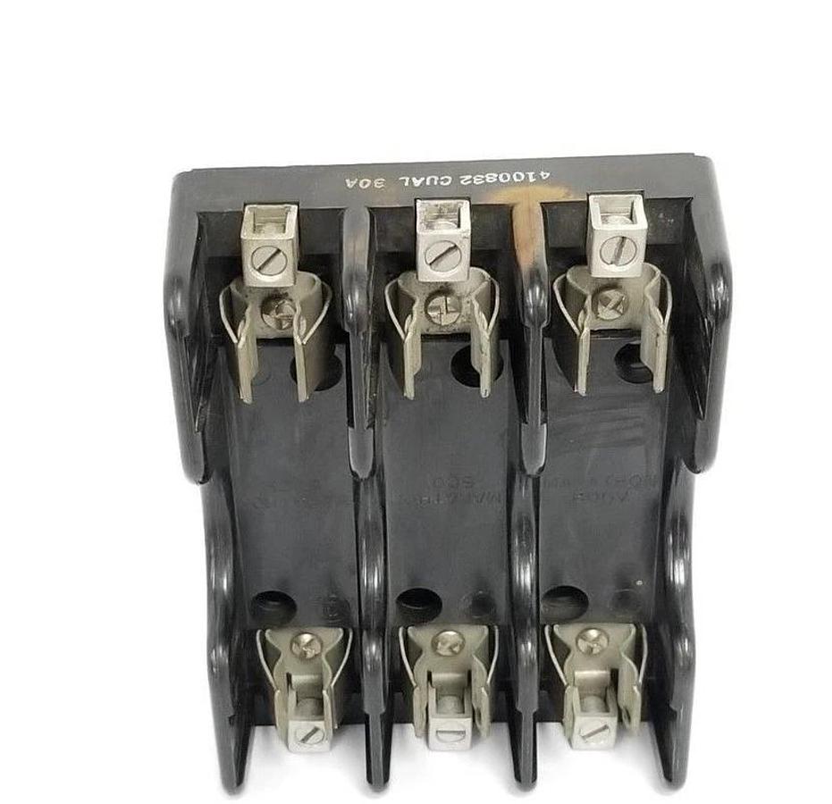 Used MARATHON 4100832 FUSE HOLDER CU-AL, 30A, 600V, 3P