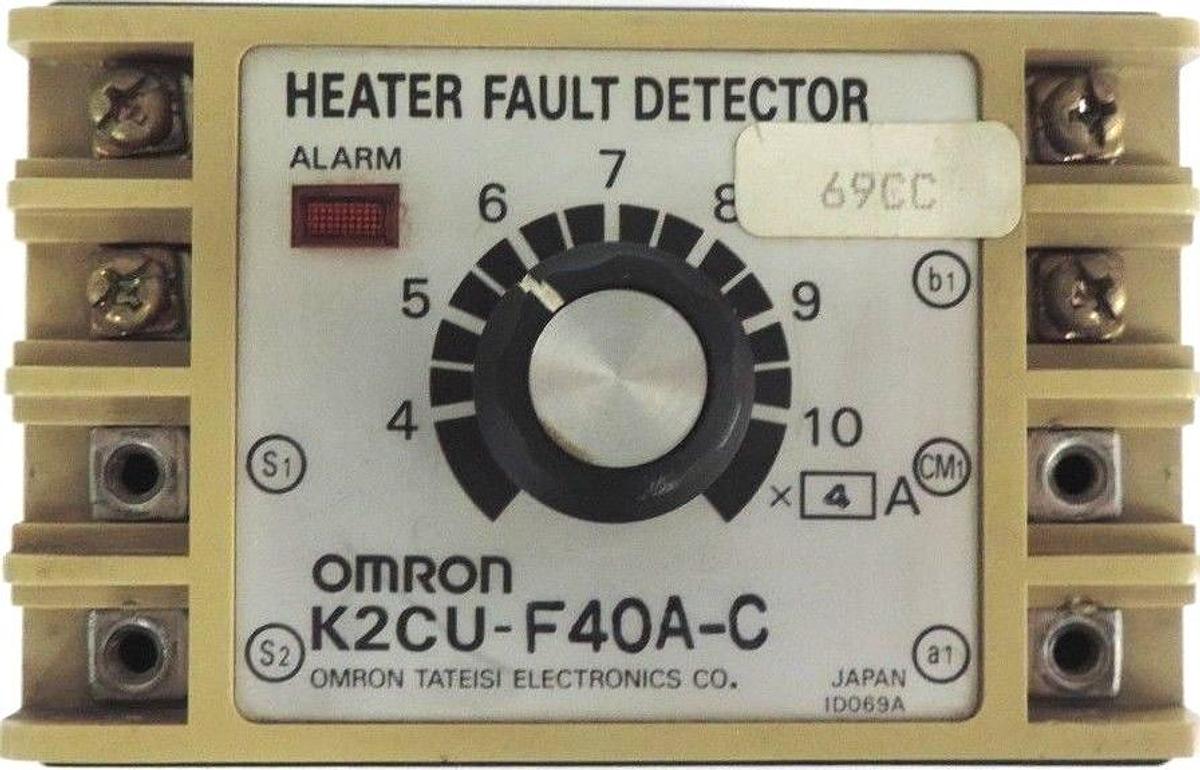 Used OMRON K2CU-F40A-C HEATER FAULT DETECTOR 100VAC, K2CU-F, K2CUF40AC