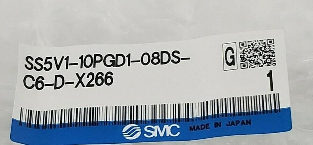 Used NIB SMC SS5V1-10PGD1-08DS-C6-D-X266 MANIFOLD SV1000 SS5V110PGD108DSC6DX266
