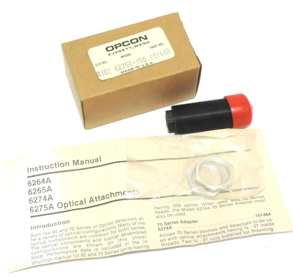 Used NIB OPCON 6275A-100 LENS ATTACHMENT 6275A100 PART NO. 101468