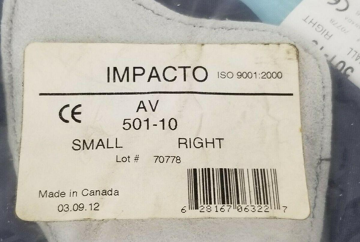 NEW IMPACTO AV 501-10 LEFT & AV 501-10 RIGHT ANTI-IMPACT GLOVE SET SMALL
