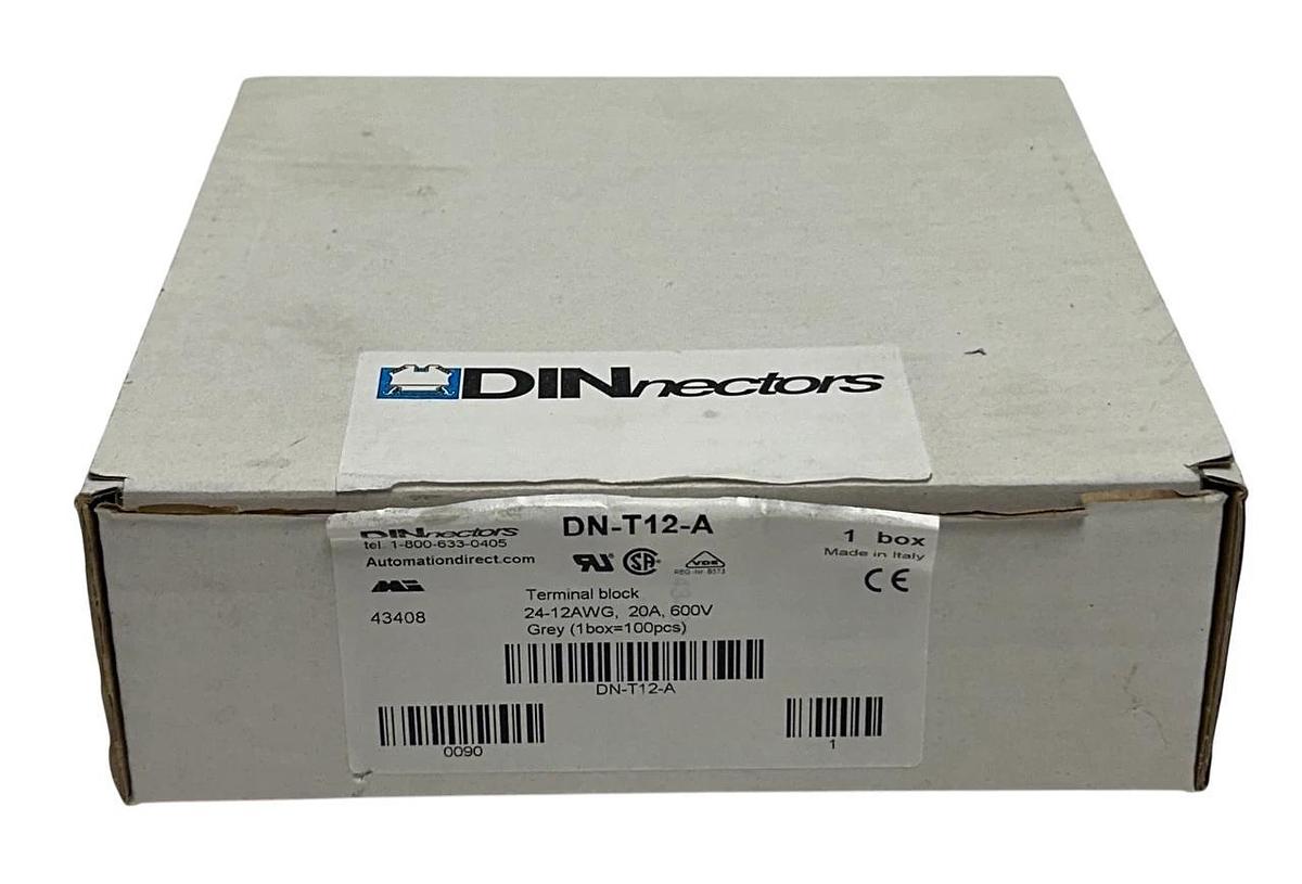 95 AUTOMATIONDIRECT DN-T12-A / DNT12A DINnectors TERMINAL BLOCKS 20A 600V NSMP