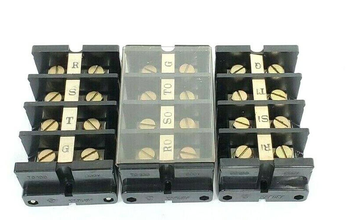 Used LOT OF 3 KASUGA TC100 TERMINAL BLOCKS 600V