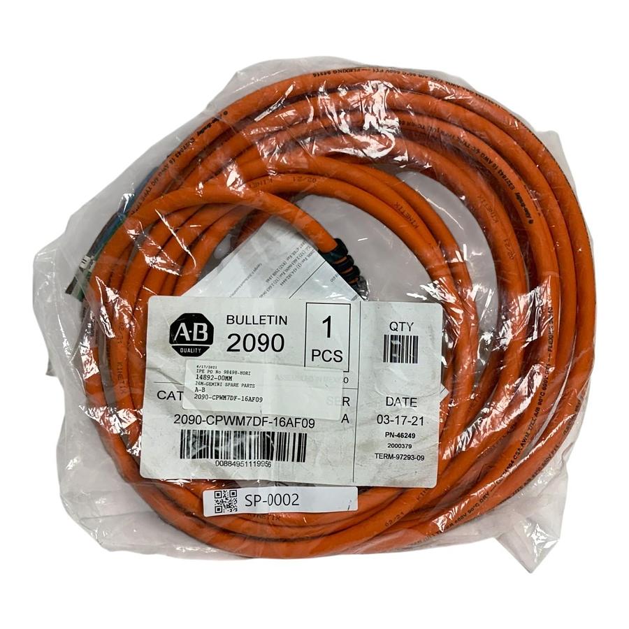 Used New Sealed Allen-Bradley 2090-CPWM7DF-16AF09 Kinetix Power Cable 16AWG 9m