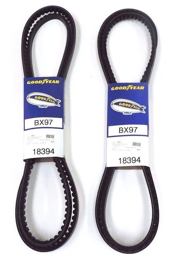 Used LOT OF 2 NEW GOODYEAR BELT-V BX97 TORQUE FLEX COGGED .66" W X 100" L