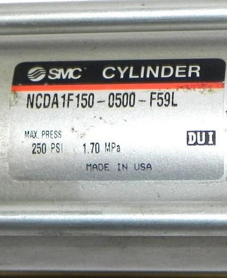 NEW SMC NCDA1F150-0500-F59L CYLINDER NCDA1F1500500F59L MAX PRESS 250PSI 1.70MPa
