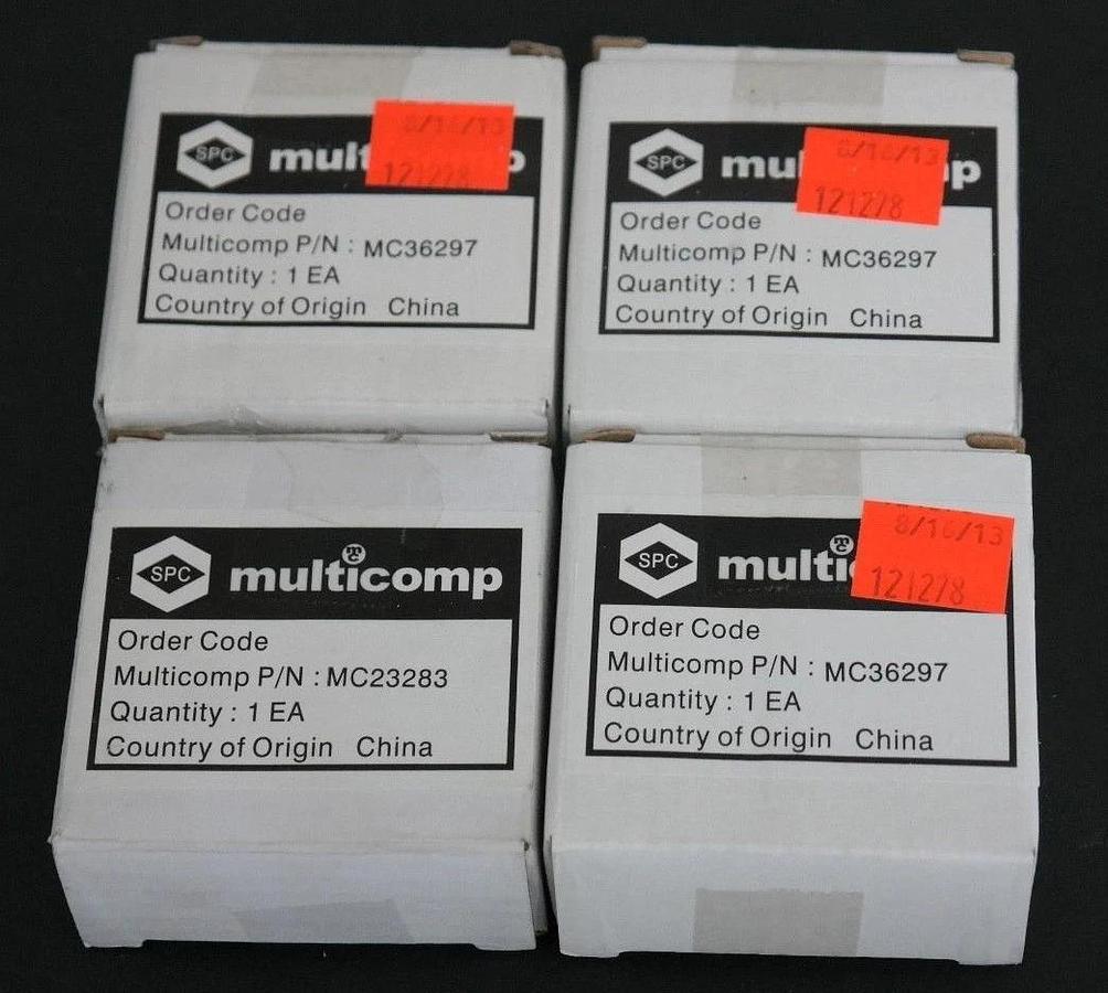 Used LOT OF 4 NIB SPC MULTICOMP MC36297 AXIAL FANS 12VDC, 0.074A