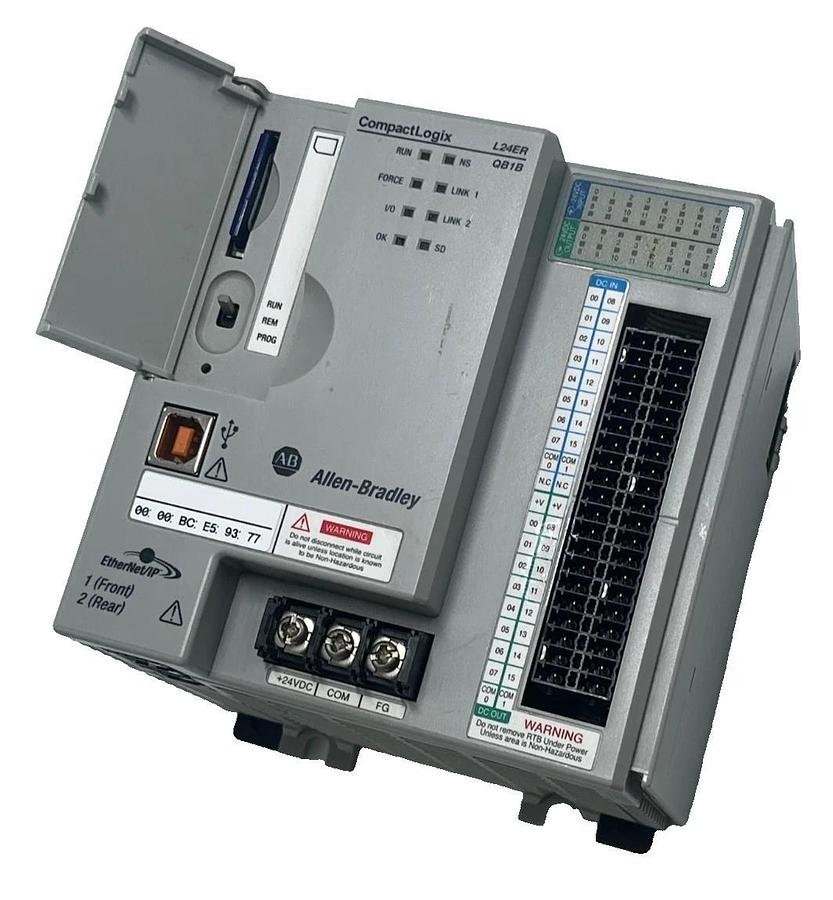 Used Allen-Bradley 1769-L24ER-QB1B CompactLogix 5370 L2 Controller Ser A 750KB