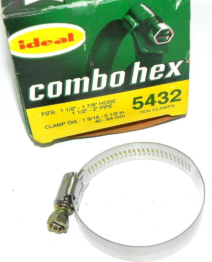 NIB IDEAL CORP. 5432 CLAMP 1-9/16 - 2-1/2IN, 40-64mm (BOX OF TEN)